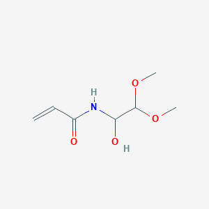 molecular formula C7H13NO4 B040636 N-(2,2-Dimethoxy-1-hydroxyethyl)-acrylamide CAS No. 112642-92-9
