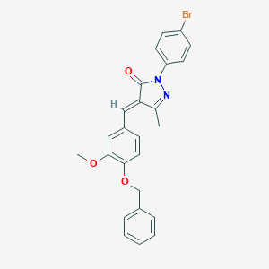 4-[4-(benzyloxy)-3-methoxybenzylidene]-2-(4-bromophenyl)-5-methyl-2,4-dihydro-3H-pyrazol-3-one