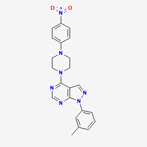 1-(3-methylphenyl)-4-[4-(4-nitrophenyl)-1-piperazinyl]-1H-pyrazolo[3,4-d]pyrimidine