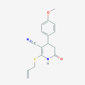 2-(allylthio)-4-(4-methoxyphenyl)-6-oxo-1,4,5,6-tetrahydro-3-pyridinecarbonitrile
