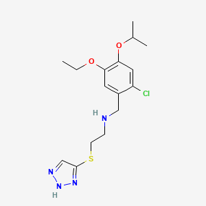 molecular formula C16H23ClN4O2S B4063623 (2-chloro-5-ethoxy-4-isopropoxybenzyl)[2-(1H-1,2,3-triazol-5-ylthio)ethyl]amine 