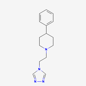molecular formula C15H20N4 B4063631 4-phenyl-1-[2-(4H-1,2,4-triazol-4-yl)ethyl]piperidine 