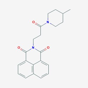 molecular formula C21H22N2O3 B4063636 2-[3-(4-甲基-1-哌啶基)-3-氧代丙基]-1H-苯并[de]异喹啉-1,3(2H)-二酮 