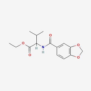 molecular formula C15H19NO5 B4063651 ethyl N-(1,3-benzodioxol-5-ylcarbonyl)valinate 