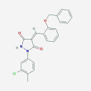 molecular formula C24H19ClN2O3 B406369 4-[2-(Benzyloxy)benzylidene]-1-(3-chloro-4-methylphenyl)-3,5-pyrazolidinedione 