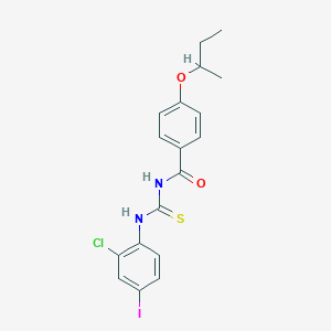 4-sec-butoxy-N-{[(2-chloro-4-iodophenyl)amino]carbonothioyl}benzamide