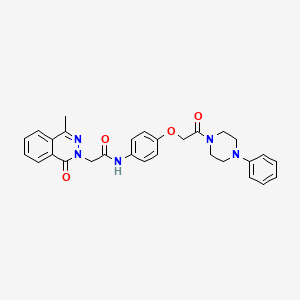 molecular formula C29H29N5O4 B4063700 2-(4-methyl-1-oxo-2(1H)-phthalazinyl)-N-{4-[2-oxo-2-(4-phenyl-1-piperazinyl)ethoxy]phenyl}acetamide 