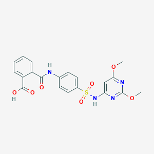 molecular formula C20H18N4O7S B406371 N-[4-(2,6-Dimethoxy-pyrimidin-4-ylsulfamoyl)-phenyl]-phthalamic acid 
