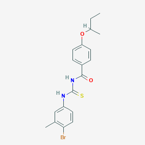 N-{[(4-bromo-3-methylphenyl)amino]carbonothioyl}-4-sec-butoxybenzamide