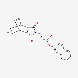2-naphthyl 3-(3,5-dioxo-4-azatetracyclo[5.3.2.0~2,6~.0~8,10~]dodec-11-en-4-yl)propanoate