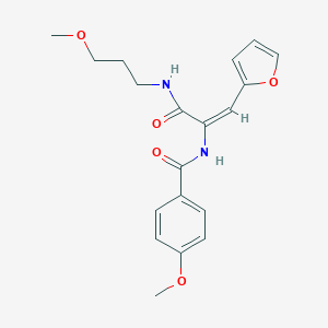 N-(2-(2-furyl)-1-{[(3-methoxypropyl)amino]carbonyl}vinyl)-4-methoxybenzamide