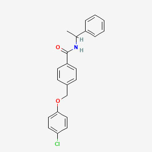 4-[(4-chlorophenoxy)methyl]-N-(1-phenylethyl)benzamide