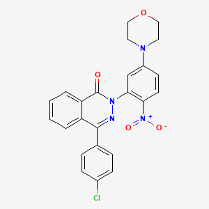 molecular formula C24H19ClN4O4 B4063774 4-(4-chlorophenyl)-2-[5-(4-morpholinyl)-2-nitrophenyl]-1(2H)-phthalazinone 