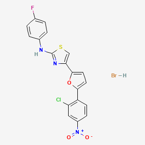 4-[5-(2-chloro-4-nitrophenyl)-2-furyl]-N-(4-fluorophenyl)-1,3-thiazol-2-amine hydrobromide
