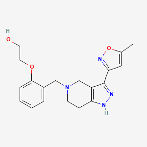 molecular formula C19H22N4O3 B4063791 2-(2-{[3-(5-甲基-3-异恶唑基)-1,4,6,7-四氢-5H-吡唑并[4,3-c]吡啶-5-基]甲基}苯氧基)乙醇 