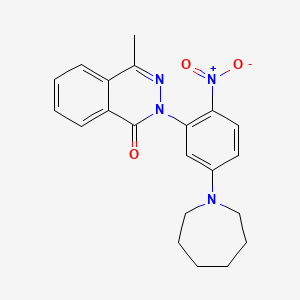 molecular formula C21H22N4O3 B4063795 2-[5-(1-azepanyl)-2-nitrophenyl]-4-methyl-1(2H)-phthalazinone 