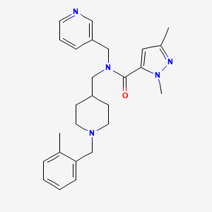 1,3-dimethyl-N-{[1-(2-methylbenzyl)-4-piperidinyl]methyl}-N-(3-pyridinylmethyl)-1H-pyrazole-5-carboxamide