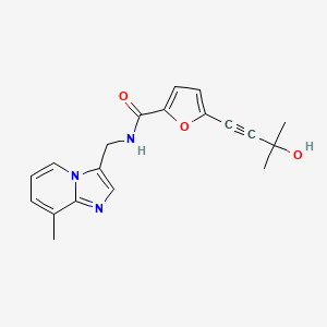 5-(3-hydroxy-3-methylbut-1-yn-1-yl)-N-[(8-methylimidazo[1,2-a]pyridin-3-yl)methyl]-2-furamide