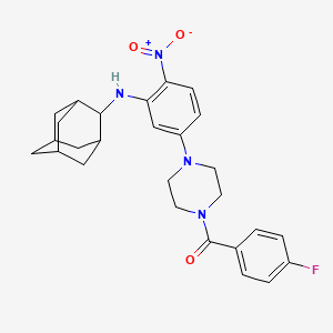 2-adamantyl{5-[4-(4-fluorobenzoyl)-1-piperazinyl]-2-nitrophenyl}amine