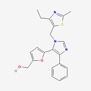 (5-{1-[(4-ethyl-2-methyl-1,3-thiazol-5-yl)methyl]-4-phenyl-1H-imidazol-5-yl}-2-furyl)methanol