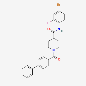 1-(4-biphenylylcarbonyl)-N-(4-bromo-2-fluorophenyl)-4-piperidinecarboxamide