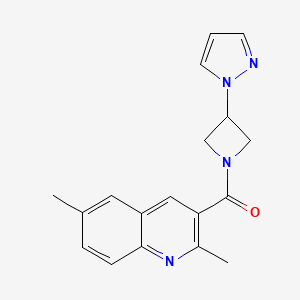 2,6-dimethyl-3-{[3-(1H-pyrazol-1-yl)azetidin-1-yl]carbonyl}quinoline