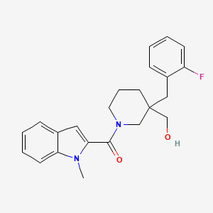 {3-(2-fluorobenzyl)-1-[(1-methyl-1H-indol-2-yl)carbonyl]-3-piperidinyl}methanol