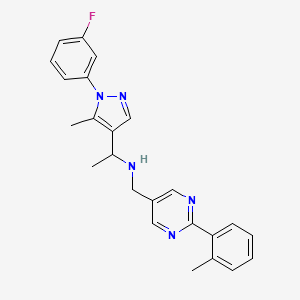 1-[1-(3-fluorophenyl)-5-methyl-1H-pyrazol-4-yl]-N-{[2-(2-methylphenyl)-5-pyrimidinyl]methyl}ethanamine