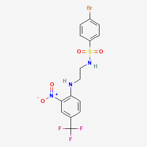 4-bromo-N-(2-{[2-nitro-4-(trifluoromethyl)phenyl]amino}ethyl)benzenesulfonamide