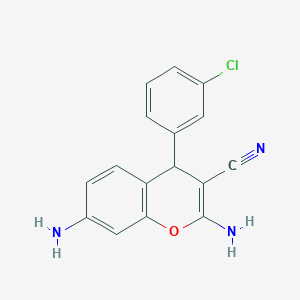 2,7-diamino-4-(3-chlorophenyl)-4H-chromene-3-carbonitrile