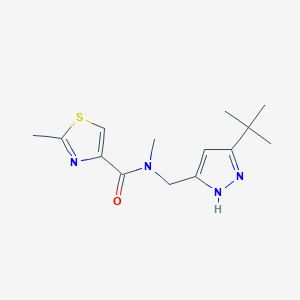 N-[(3-tert-butyl-1H-pyrazol-5-yl)methyl]-N,2-dimethyl-1,3-thiazole-4-carboxamide