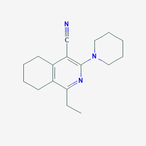 1-ethyl-3-(1-piperidinyl)-5,6,7,8-tetrahydro-4-isoquinolinecarbonitrile