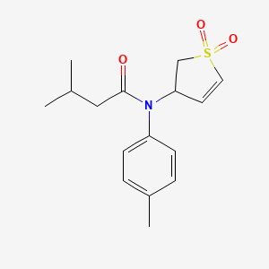 molecular formula C16H21NO3S B4063906 N-(1,1-二氧化-2,3-二氢-3-噻吩基)-3-甲基-N-(4-甲基苯基)丁酰胺 