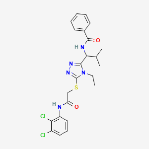 N-{1-[5-({2-[(2,3-dichlorophenyl)amino]-2-oxoethyl}thio)-4-ethyl-4H-1,2,4-triazol-3-yl]-2-methylpropyl}benzamide