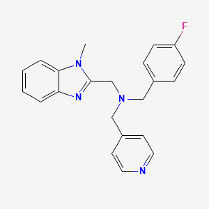 (4-fluorobenzyl)[(1-methyl-1H-benzimidazol-2-yl)methyl](pyridin-4-ylmethyl)amine