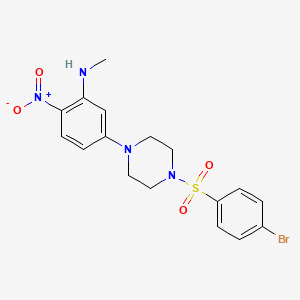 (5-{4-[(4-bromophenyl)sulfonyl]-1-piperazinyl}-2-nitrophenyl)methylamine