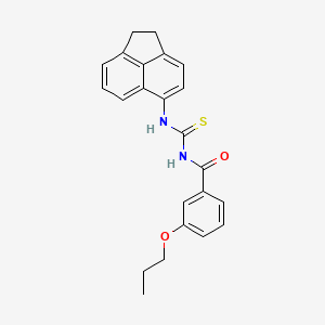 molecular formula C23H22N2O2S B4063959 N-[(1,2-dihydro-5-acenaphthylenylamino)carbonothioyl]-3-propoxybenzamide 