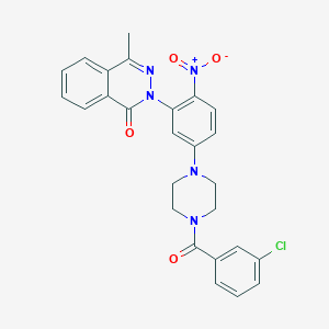 2-{5-[4-(3-chlorobenzoyl)-1-piperazinyl]-2-nitrophenyl}-4-methyl-1(2H)-phthalazinone