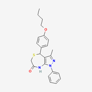 4-(4-butoxyphenyl)-3-methyl-1-phenyl-4,8-dihydro-1H-pyrazolo[3,4-e][1,4]thiazepin-7(6H)-one