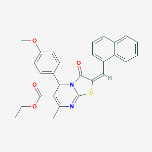 ethyl 5-(4-methoxyphenyl)-7-methyl-2-(1-naphthylmethylene)-3-oxo-2,3-dihydro-5H-[1,3]thiazolo[3,2-a]pyrimidine-6-carboxylate