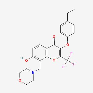 3-(4-ethylphenoxy)-7-hydroxy-8-(4-morpholinylmethyl)-2-(trifluoromethyl)-4H-chromen-4-one