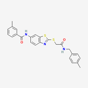 3-methyl-N-[2-({2-[(4-methylbenzyl)amino]-2-oxoethyl}thio)-1,3-benzothiazol-6-yl]benzamide