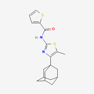 molecular formula C19H22N2OS2 B4064053 N-[4-(1-adamantyl)-5-methyl-1,3-thiazol-2-yl]-2-thiophenecarboxamide 