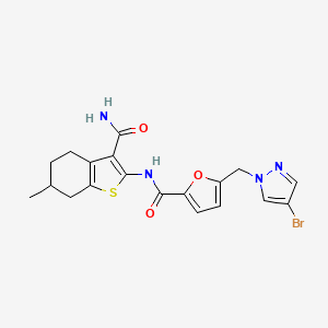 2-({5-[(4-bromo-1H-pyrazol-1-yl)methyl]-2-furoyl}amino)-6-methyl-4,5,6,7-tetrahydro-1-benzothiophene-3-carboxamide