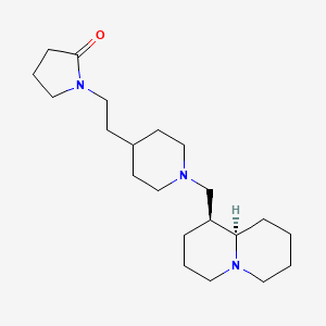 molecular formula C21H37N3O B4064108 1-(2-{1-[(1S,9aR)-八氢-2H-喹诺利津-1-基甲基]哌啶-4-基}乙基)吡咯烷-2-酮 