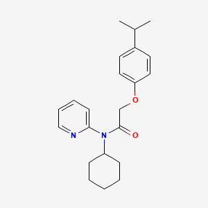 molecular formula C22H28N2O2 B4064110 N-cyclohexyl-2-(4-isopropylphenoxy)-N-2-pyridinylacetamide 