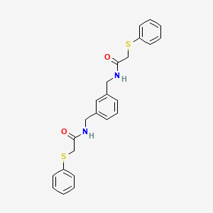 molecular formula C24H24N2O2S2 B4064116 N,N'-[1,3-phenylenebis(methylene)]bis[2-(phenylthio)acetamide] 