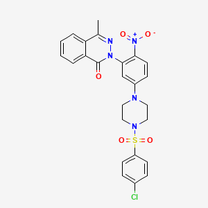 2-(5-{4-[(4-chlorophenyl)sulfonyl]-1-piperazinyl}-2-nitrophenyl)-4-methyl-1(2H)-phthalazinone