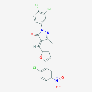 4-[(5-{2-chloro-5-nitrophenyl}-2-furyl)methylene]-2-(3,4-dichlorophenyl)-5-methyl-2,4-dihydro-3H-pyrazol-3-one