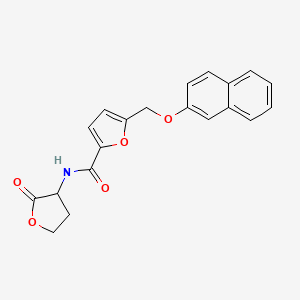 molecular formula C20H17NO5 B4064149 5-[(2-naphthyloxy)methyl]-N-(2-oxotetrahydro-3-furanyl)-2-furamide 